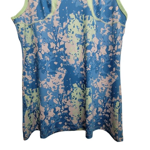 Noble Equestrian Blue And Green Splatter Active Tank Size Medium - Picture 6 of 9